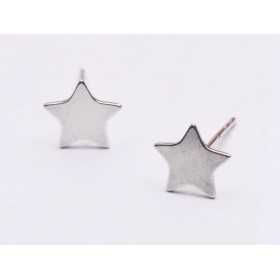 F0045-Tija cercel steluta argint 925 10mm 0.6mm -1 buc