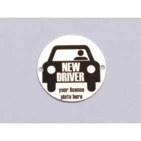 Element brățară șofer nou New Driver din argint 925, charm rotund gravat 16.5x16.5 mm E0777