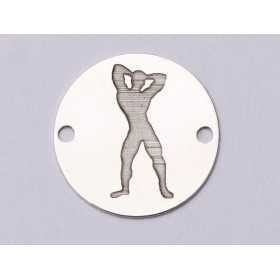 Bănuț siluetă dansator argint 925, 16.5 mm E0789 GS
