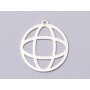 E0822-N-Pandant argint 925 Sfera 17.5*16MM 0.33- 1 buc