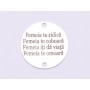 E0847-GS-Link argint 925 Puterea Femeii 16.5 x 16.5 mm, 0.33mm