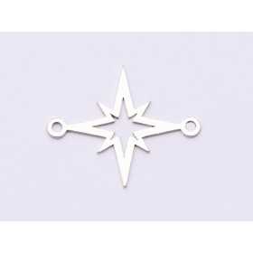 E0848-N-Link argint 925 Steaua nordului 19*15MM 0.5MM