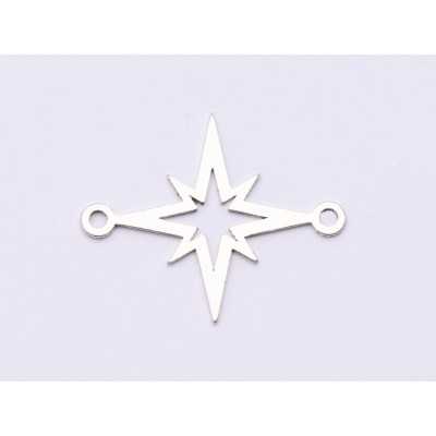 E0848-N-Link argint 925 Steaua nordului 19*15MM 0.5MM