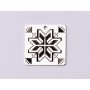 E0890-G-Pandant patrat argint 925 Model traditional 16mm