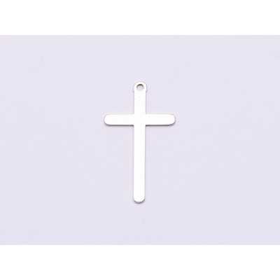 E1026-N-Charm argint 925 Cruce 26*15mm 0.6mm grosime-1buc