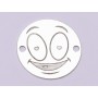 Pandantiv emoji zâmbăreț din argint 925, gravură laser 16.5mm E1042