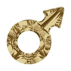 P2809-Swarovski Elements 4878 Golden Shadow Foiled 18x11.5mm-1 buc