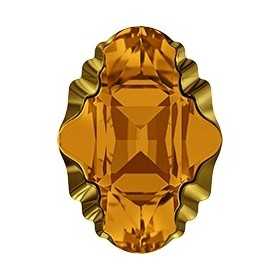 P2806-SWAROVSKI ELEMENTS 4926 Topaz Dorado Z Foiled 19x14mm