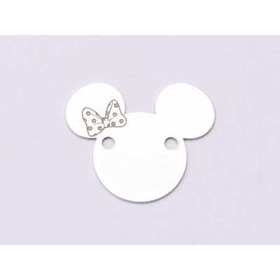 E1100-G-Decupaj Minnie Mouse personalizabil cu nume -19.5x16mm 0.33mm grosime-1buc