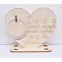 L221-Decoratiune din lemn personalizata "Best Teacher" 17x21cm 1buc