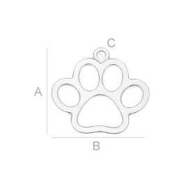 Charm Lăbuță Decupată Argint 925 15.5x15.5mm G0519