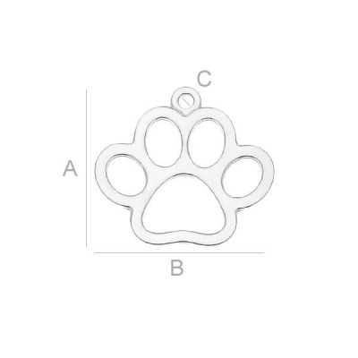 Charm Lăbuță Decupată Argint 925 15.5x15.5mm G0519
