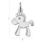 Charm ponei din argint 925, pandantiv copii 19x13mm G0522