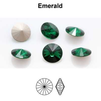 P4195-Cristal Preciosa, MC Rivoli Maxima Emerald SS39 8mm - 1 buc