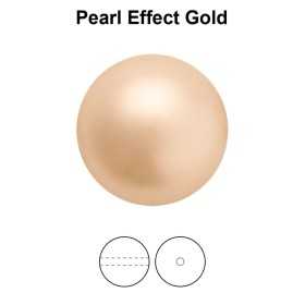 0231-Preciosa Pearl Nacre Round Gold Pearl Effect 12mm