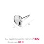 G0560-Tije cu bordura joasa pentru Swarovski Rivoli 8mm SS39