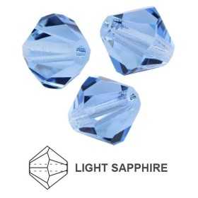 0142-Cristal Preciosa, MC Rondelle Bead Light Sapphire 4mm - 1 BUC