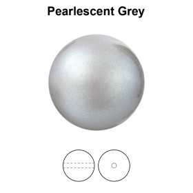 0180-Preciosa Round Pearl Maxima 1H Pearlescent Grey 10mm