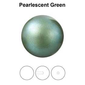 0215-Preciosa Nacre Pearl Round-Semi Maxima,Pearlescent Green 12mm