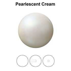 0220-Preciosa Nacre Pearl Round-Semi Maxima Pearlescent Cream 8mm