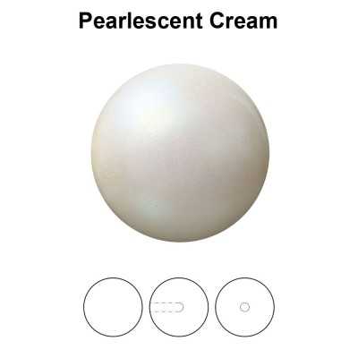 0223-Preciosa Nacre Pearl Round-Semi Maxima Pearlescent Cream 10mm