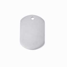 C009-Tag INOX 30x20mm fara agatatoare cu marginile rotunjite-1buc