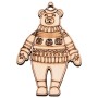 L322-Figurina din lemn Winter Bear 8x5.5 cm