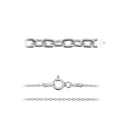 G1020-Colier lant anchor argint 925 1mm x 45cm 1 buc