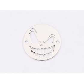 E1331-N-Link argint 925 Scary face 12mm - 1buc