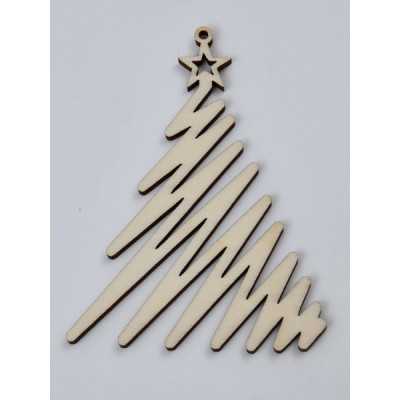 L362-Decoratiune din lemn Bradut model 5, 8x10.5cm - 1 buc