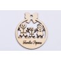 L394-Decupaj din lemn "Familie de reni personalizabila" 25 x15cm - 1 buc