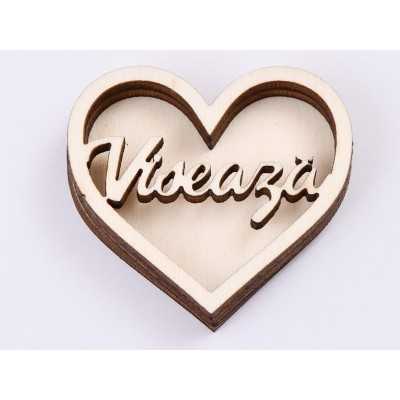 L457-Blank inima 3 straturi pentru licheni 4*4.5cm Viseaza-1 buc
