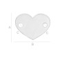Inimioara din argint pentru bratara personalizabila 10x12mm 0.30mm G0782-N