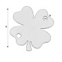 Pandantiv trifoi noroc din argint 925, tăbliță gravabilă 18mm G0786
