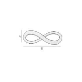 Pandantiv infinit din argint 925, decupaj laser 16x6mm G0792