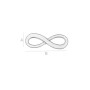 Pandantiv infinit din argint 925, decupaj laser 16x6mm G0792