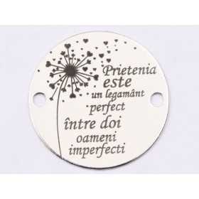 Bănuț de argint 925 Prietenia Este Un Legamânt Perfect E1467