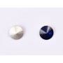 P4505-Austria Rivoli Round Stone, 12mm, Dark Indigo Silver Foiled - 1 buc