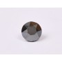 0531-Austria Chaton Round Stone, 6mm, Jet Hematite Silver Foiled - 1 buc