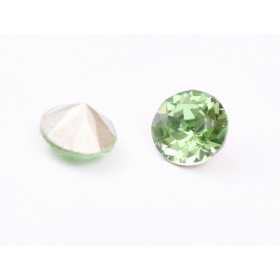 0541-Austria Chaton Round Stone, 6mm, Peridot Silver Foiled - 1 buc