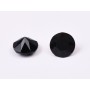 0545-Austria Chaton Round Stone, 6mm, Jet - 1 buc