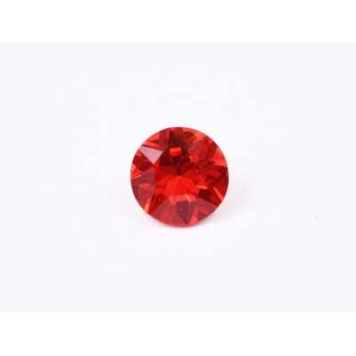 0581-Austria Chaton Round Stone, 6mm, Hyacinth Silver Foiled- 1 buc