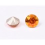 0583-Austria Chaton Round Stone, 6mm, Crystal Copper Silver Foiled- 1 buc