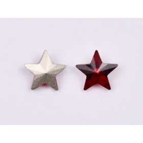P4560-Cristal Star Fancy Stone, 10mm, Siam Silver Foiled - 1 buc
