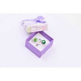 Inel asimetric cu perla si cristal GreenDelight