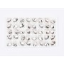 P4573-Austria Rivoli Round Stone, 12mm, Crystal Comet Argent Light Silver Foiled - 1 buc