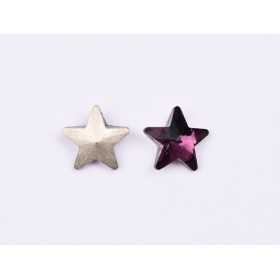 P4608-Cristal Star Fancy Stone, 10mm, Amethyst Silver Foiled - 1 buc