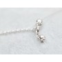 Lantisor din guta transparenta (36cm + 5cm prelungire) cu cristal, albastru inchis - 1 pereche