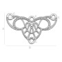 Bază cercei chandelier din argint 925, conector filigran 19.5x11.6mm G0816