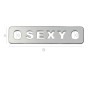 Charm plăcuță SEXY din argint 925, link cu mesaj 25mm G0821